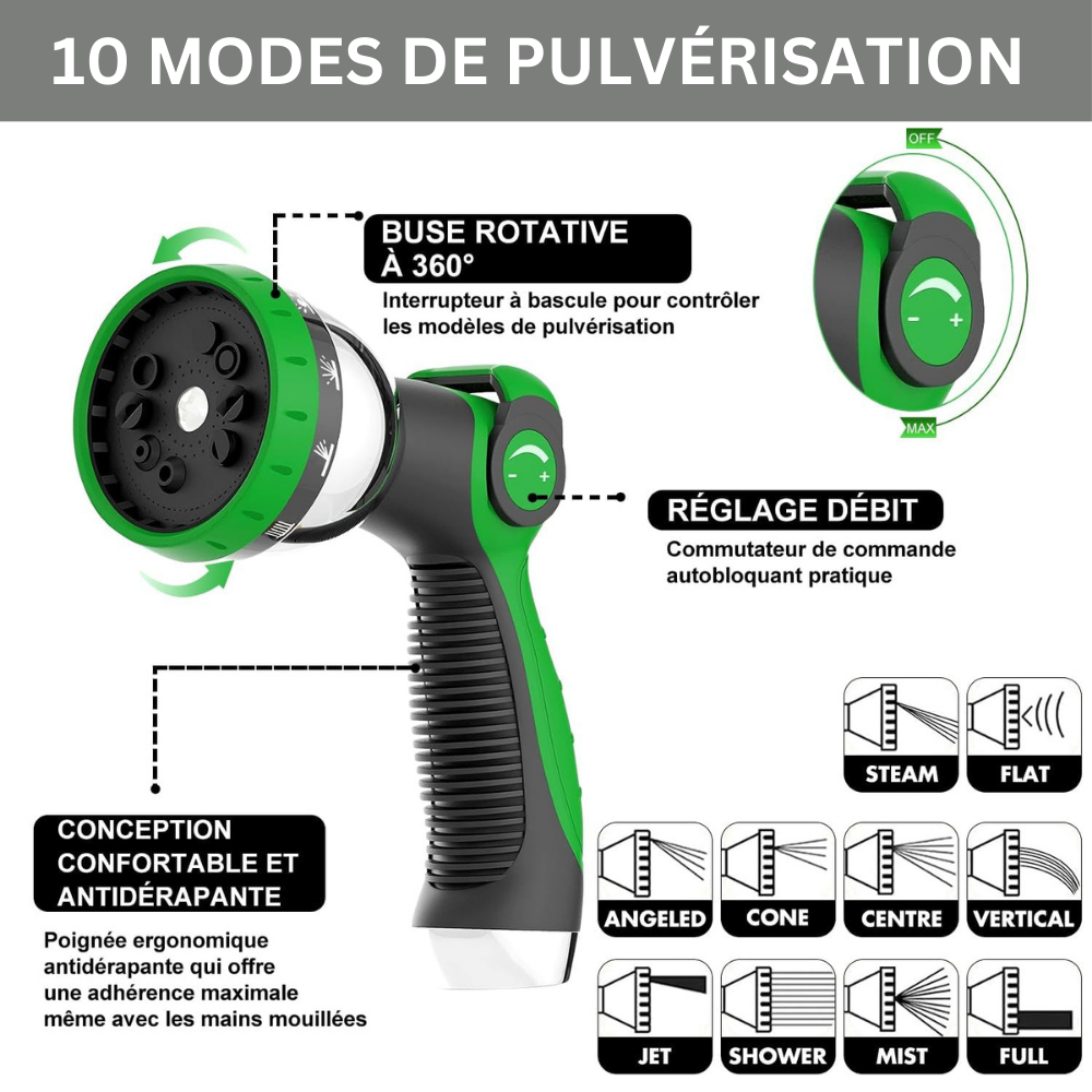 FlexiJet – Le tuyau d’arrosage extensible et ultra-résistant