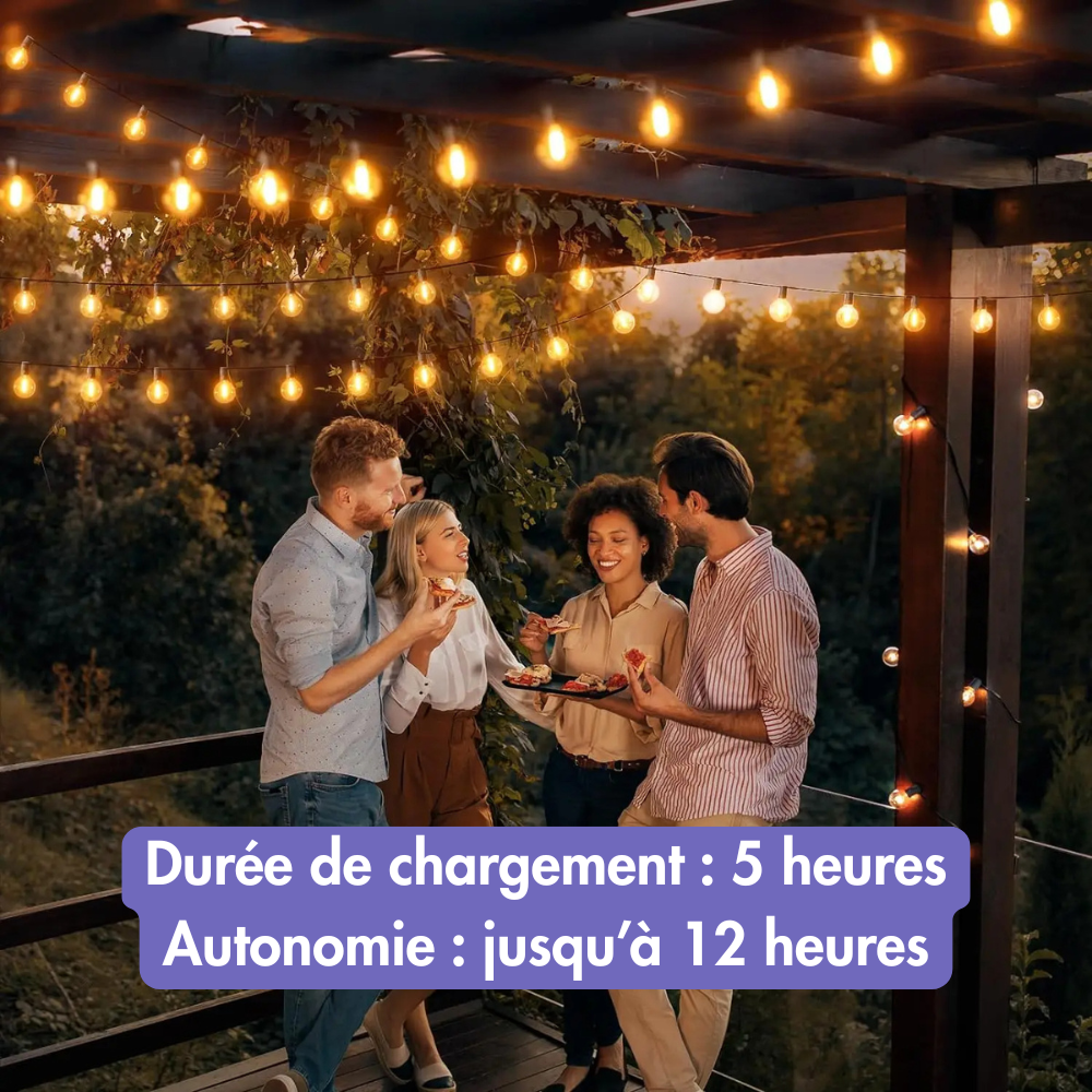 Guirlande Solaire G40 – Éclairez vos soirées avec charme et fiabilité