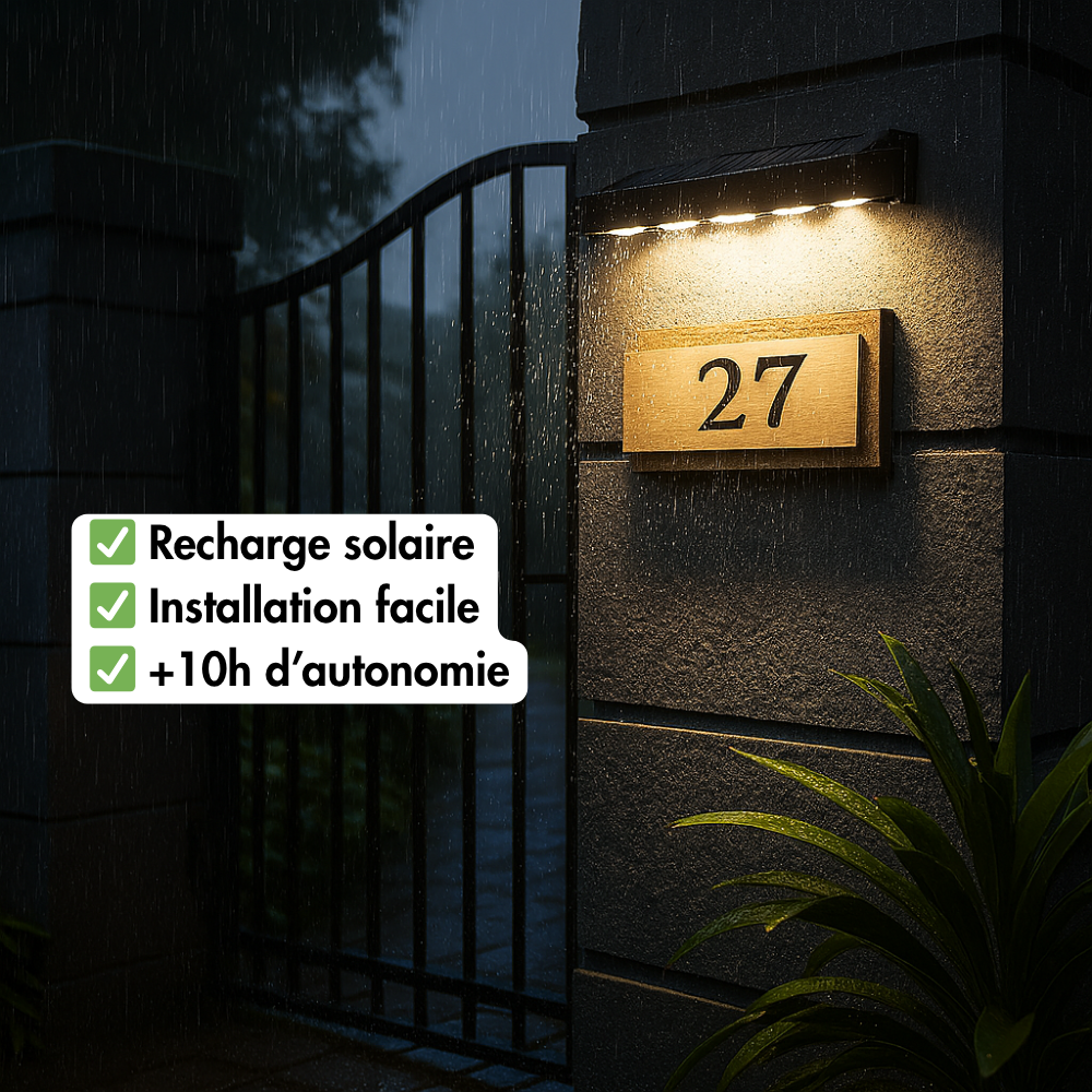 Applique solaire LED Pureva Sign