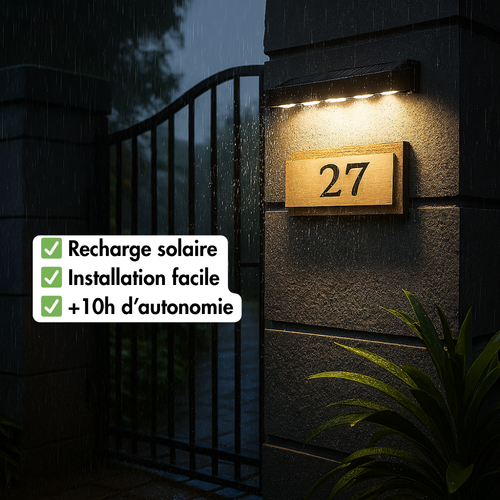 Applique solaire LED Pureva Sign